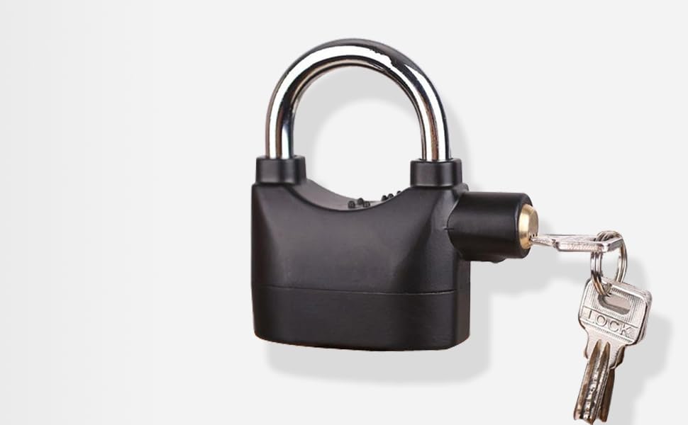 Anti-theft Security Padlock Waterproof Siren Alarm Safety Lock